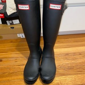 Black Tall Hunter Boots